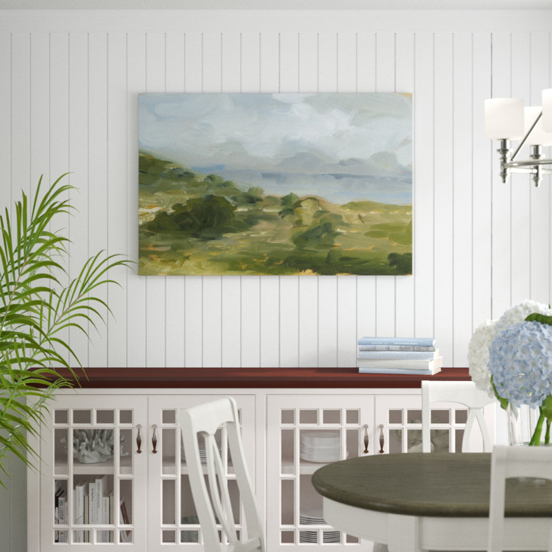 «Impasto Landscape IV» par Ethan Harper - peinture sur toile tendue, H 32 po x l 48 po