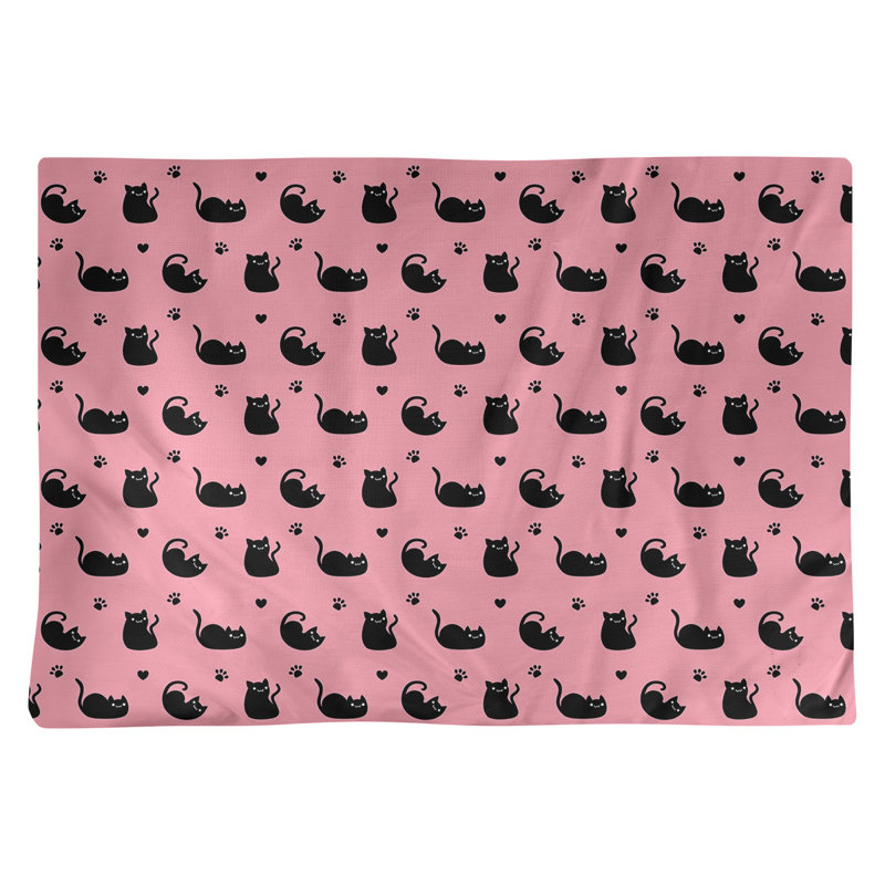 Napperon en coton 18 po Cat, Rose