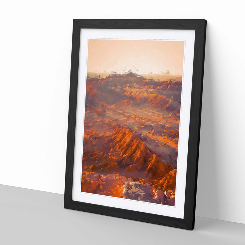 San Pedro De Atacama Desert in Chile in Abstract - Picture Frame Graphic Art Print, 91cm H x 60cm W x 2cm D, Black