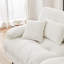 Canapé modulaire en U confortable - 4 places avec 2 repose-pieds en chenille blanc pour espace Home Decor-259979245