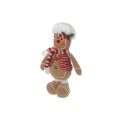 Bonhomme en pain d'épice debout en peluche