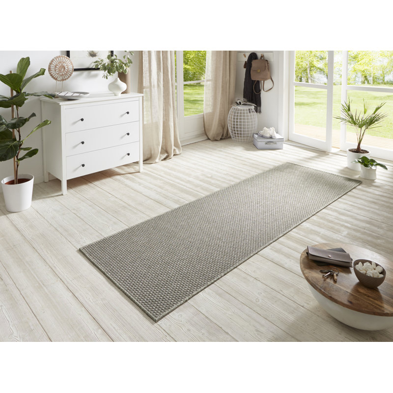 Flatweave Light Grey Rug, Runner 80 x 150cm