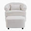 Chaise pivotante en tissu avec repose-pieds Teddy