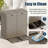 62 Gallon Outdoor Indoor Dual Lid Design Trash Can With Removable Bottom Trays, Large Capacity for Garden, Patio, Balcony -129992599