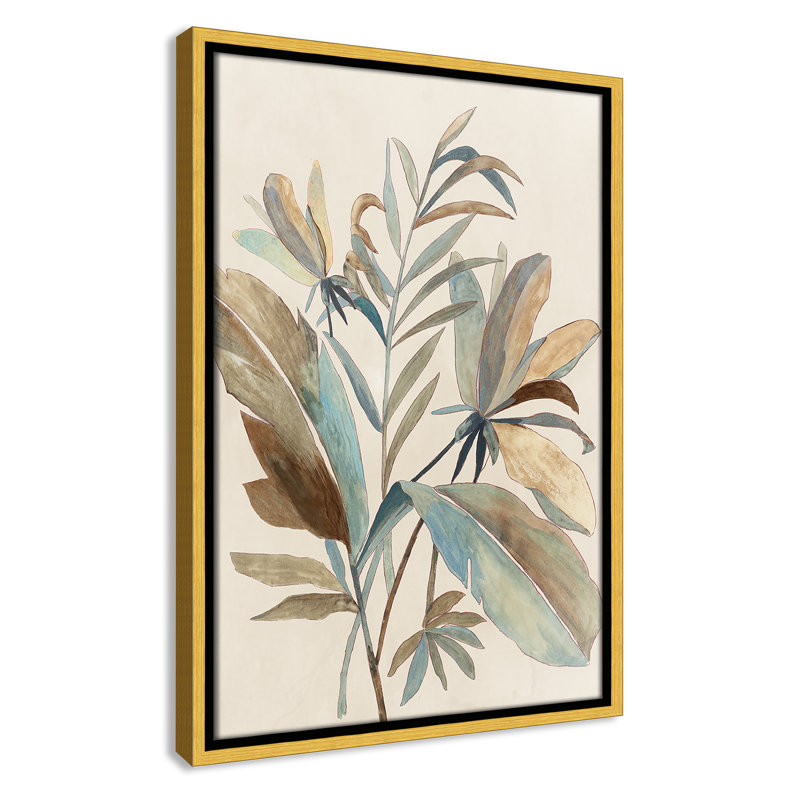 «Vintage Tropics I», art encadré à fond, H 19,5 po x l 13,5 po x P 2 po, Or