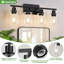 Lampe de coiffeuse moderne noir mat