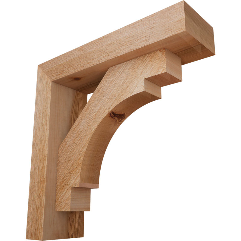 Support Merced Block avec support décalé, 14 po x 14 po, Cèdre rouge occidental de l 4 po (scié brut)