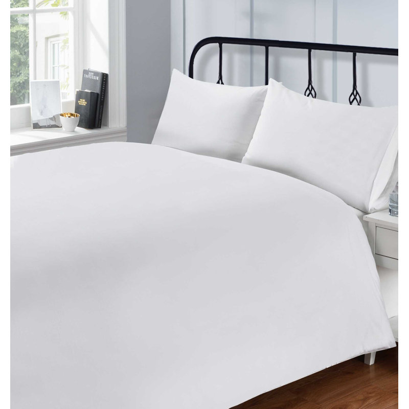 200Q/C Cotton Solid Colour Duvet Cover, Double