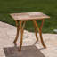 Table de salle à manger d'extérieur carrée en bois d'acacia