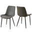 Ensemble de 2 chaises de salle à manger Leathaire, ensemble de 2 chaises d'appoint sans accoudoirs avec pieds en métal Mid-Century-545861786