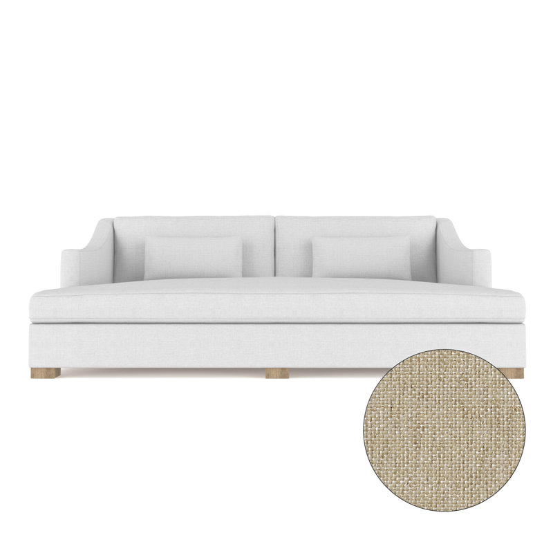 Crosby Slope Arm Daybed, Weathered, Plush Velvet Silver Streak
