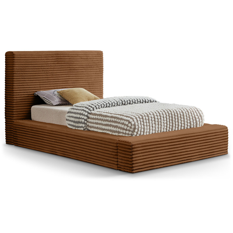 Dexter Corduroy Fabric Bed, Twin, Saddle Corduroy Fabric