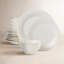 Ensemble de 12 assiettes et bols Lenox French Perle Groove, taille 23,05 lb, blanc-59679908