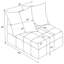 Chaise sans accoudoirs rembourrée Watter