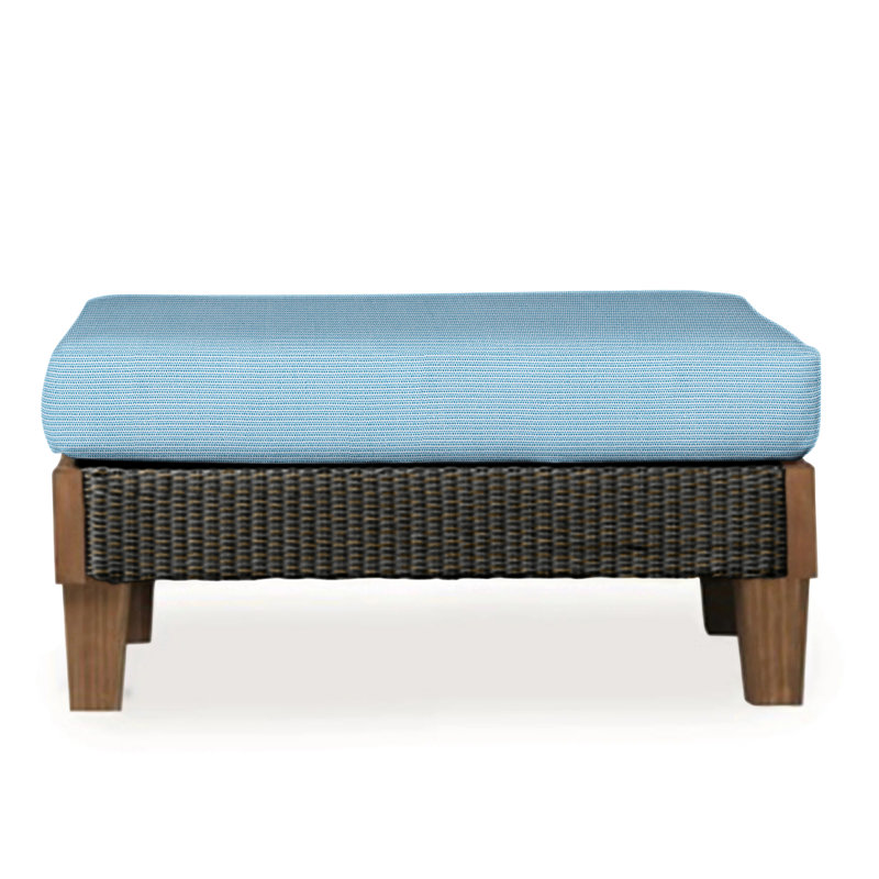 Catalina Outdoor Ottoman, Canvas Black Sunbrella® Canvas, Mink