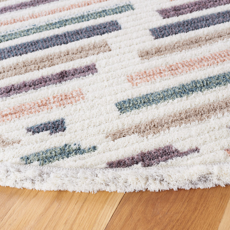 Alvilda Performance Geometric Rug, Round 6'7"