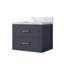 Meuble-lavabo simple l 24 po x P 18 po à finition bleue autoportant avec comptoir en acrylique à fermeture en douceur-132398325