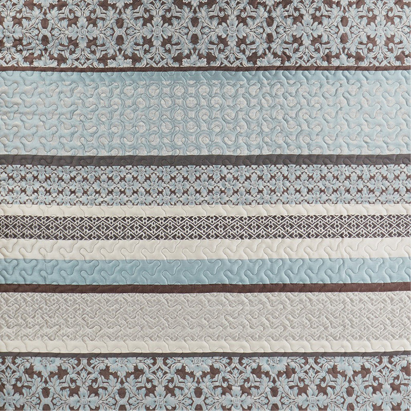 Ensemble de couvre-lit réversible 5 pièces en jacquard