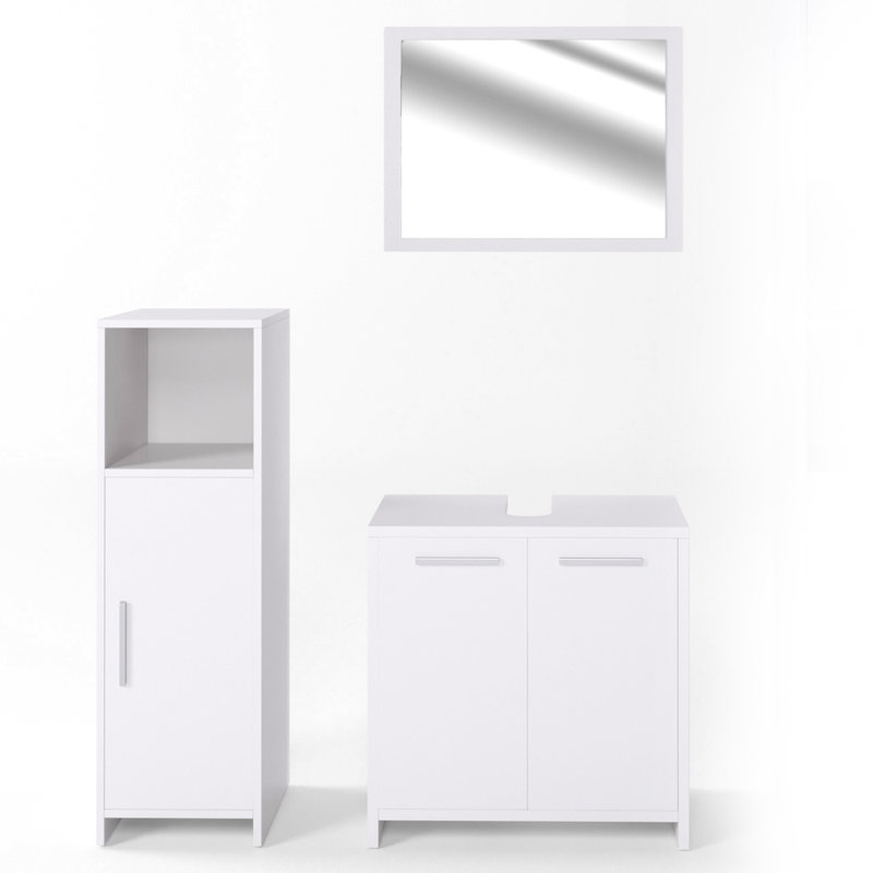 Vice 58cm Single Bathroom Vanity Base Only, White