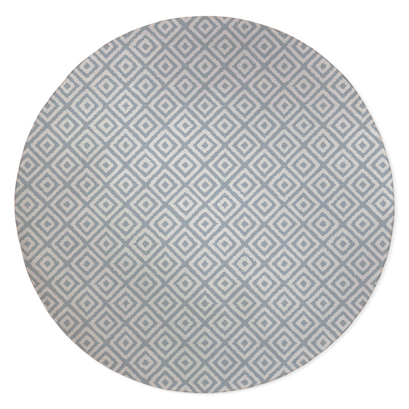 Tapis d'extérieur antidérapant Ikat Grunge, Rond 5 pi
