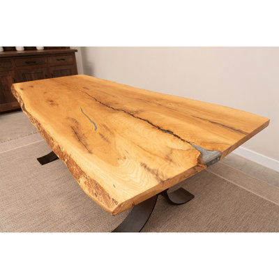 84" Live Edge Oak Dining Table