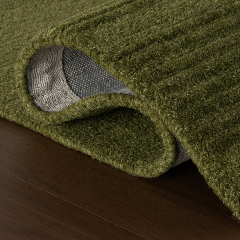 Cotina Modern Bordered Handmade Wool Rug, Rectangle 8'6" x 11'6"