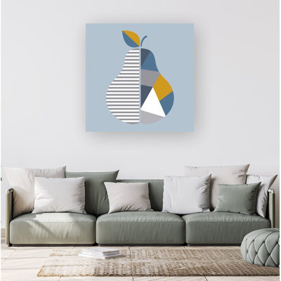 Geometric Pear - Wrapped Canvas Print