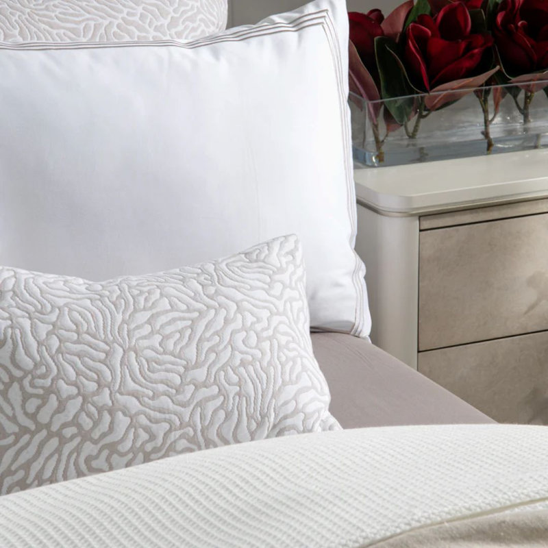 Aura Home Dove Embroidered Hotel Duvet Set, King Bedspread/Duvet Cover/Insert + Fitted Sheet