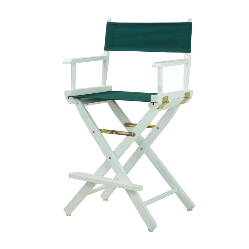 Chaise de réalisateur pliante 24 po, Naturel, Vert forêt