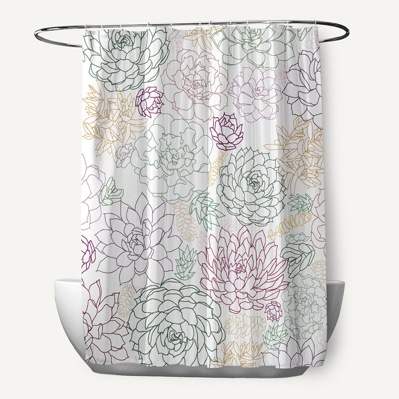 Rideau de douche simple Miki, Mauve