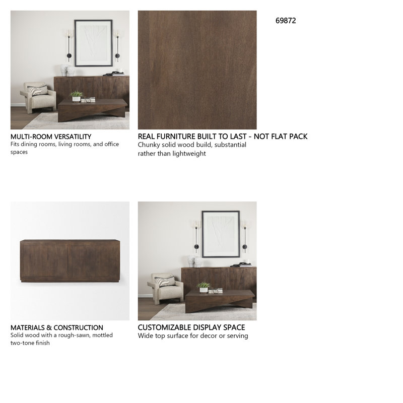 Sedgwick 82'' W Solid Wood Sideboard