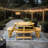 8-Person Round Picnic Table – 4 Built-in Benches & Umbrella Hole (Natural Wood, All-Weather)-803424214