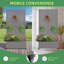 Lit de jardin en métal avec treillis et roues-612966973-612966971