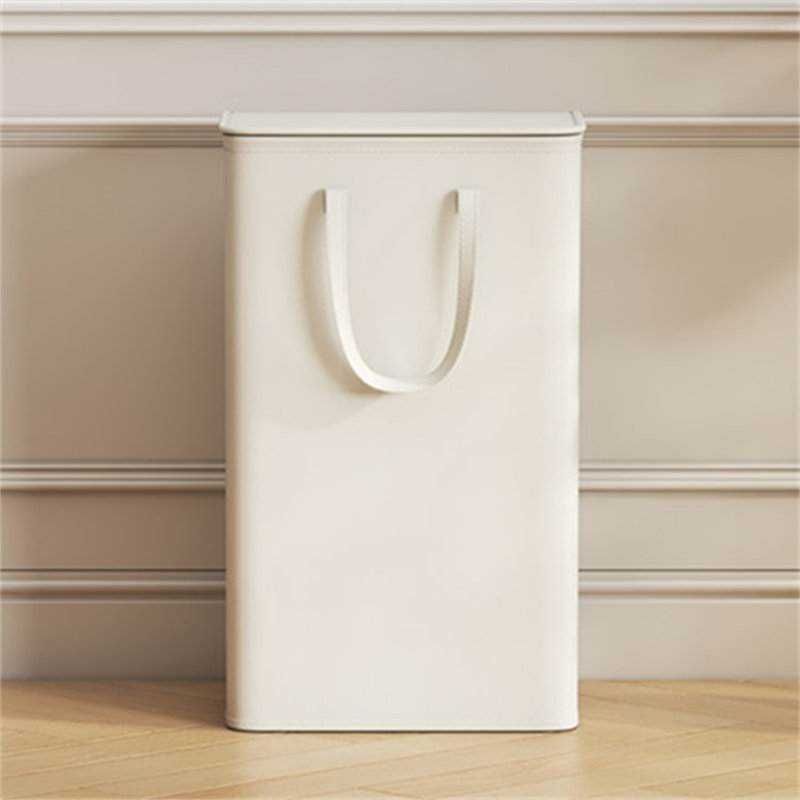 Bhargava Fabric Laundry Hamper with Handles, White