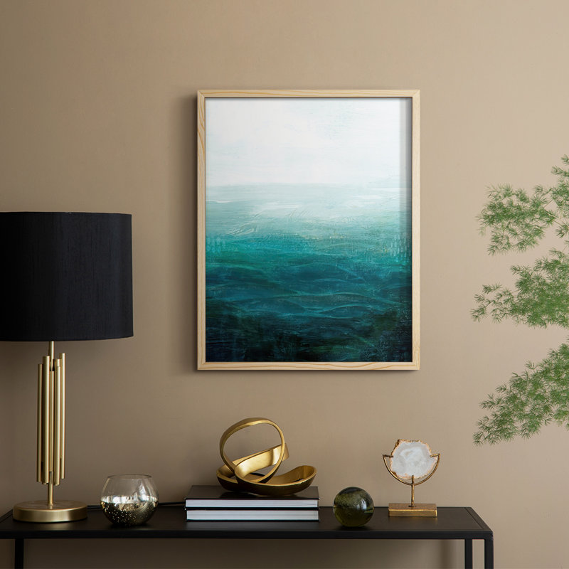 «Drifting Sea I», reproduction encadrée - bois massif, H 21 po x l 17 po