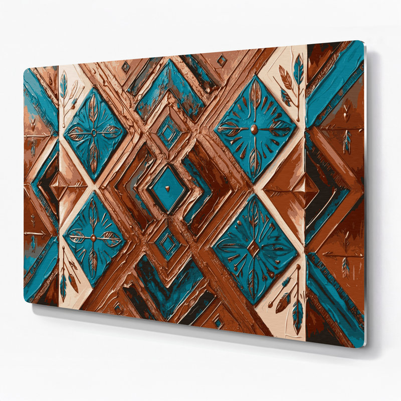 Art mural en métal brun, Southwestern Cowboy, H 144 po x l 216 po x P 0,05 po