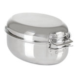 Viking 3-Ply Oval Roaster 8.5 Qt with Metal Induction Lid and Rack
