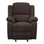 Fauteuil inclinable brun avec accoudoirs coussinés