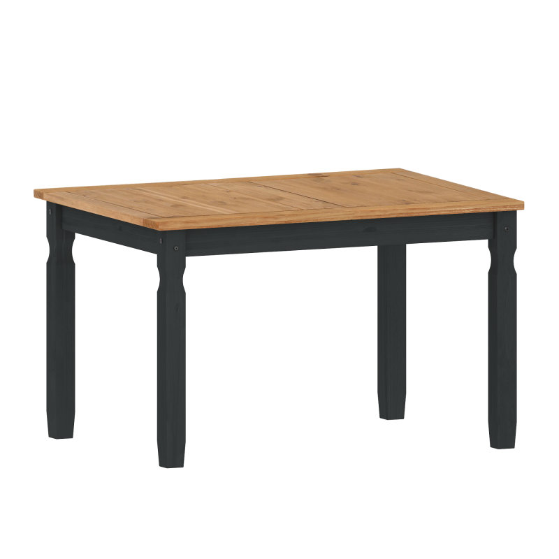Pine Solid Wood Dining Table, Charcoal 