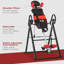 HOMCOM Gravity Inversion Table w/ Safety Belt Adjustable Hand Stand Red