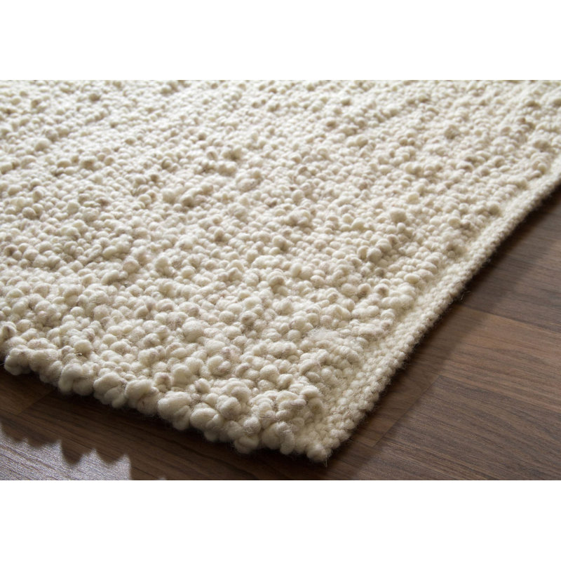 Natalie Solid Colour Wool Hand Woven Area Rug, Square 200 x 200cm