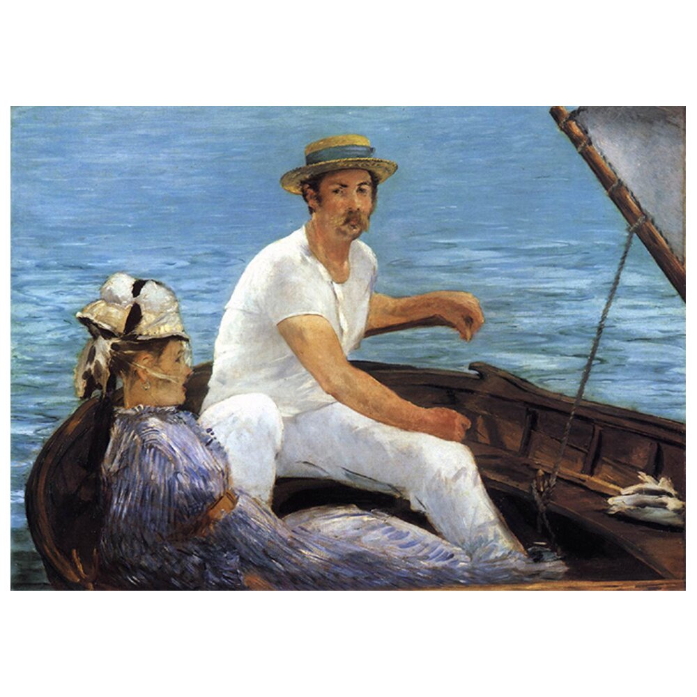 Leinwandbild Bootfahren von Edouard Manet