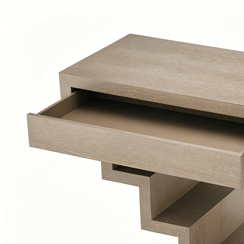 Console Retro Minimalist Art Design, H 31,5 po x l 70,87 po x P 15,75 po, Bois naturel