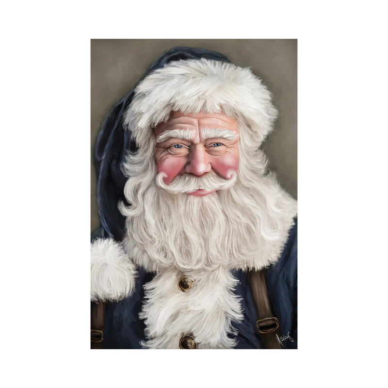 «Blue Santa II», reproduction d'art sur toile tendue