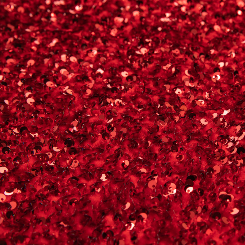 Jupe d'arbre de Noël à paillettes Priscila, Rouge / blanc