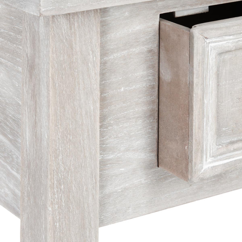 Mireya 45cm W Manufactured Wood Bedside Table, Light Grey