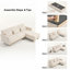 86.6'' 3-Level Adjustable Chenille Reversible L-Shaped Sectional-419267788