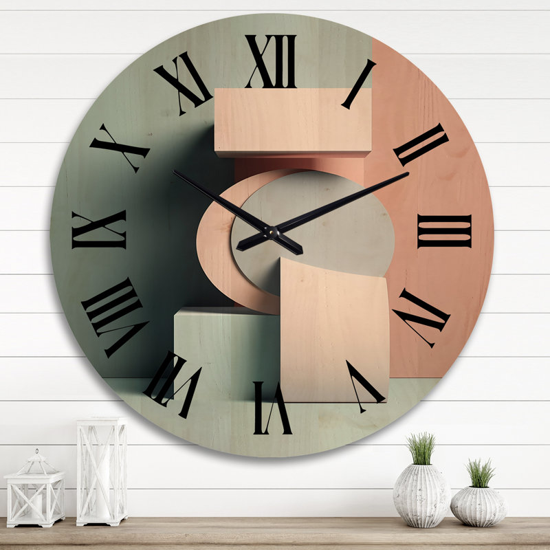 Très grande horloge murale géométrique, Très grand