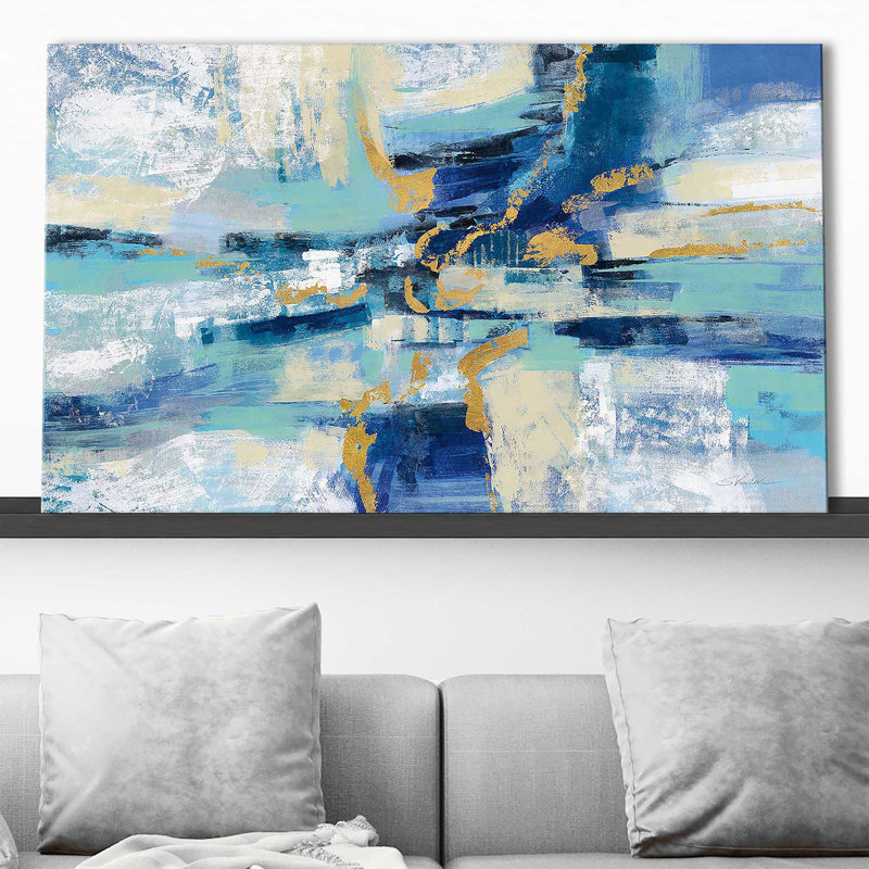 «Wave Breaker» par Silvia Vassileva - Peinture, Toile tendue, H 18 po x l 30 po x P 1 po