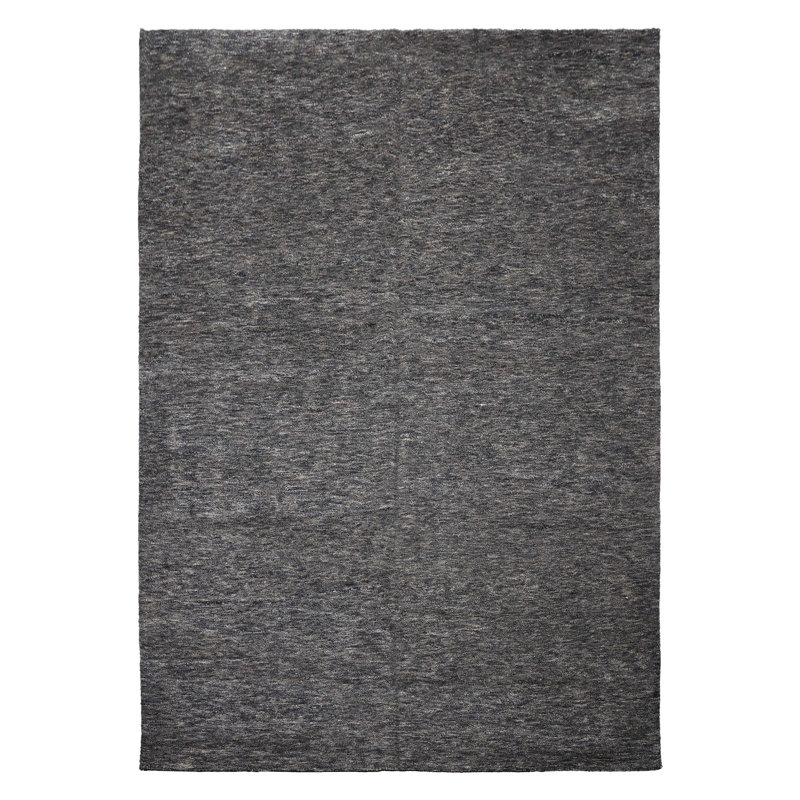 Tapis tibétain gris en laine noué à la main 10 po x 14 po Tibetano